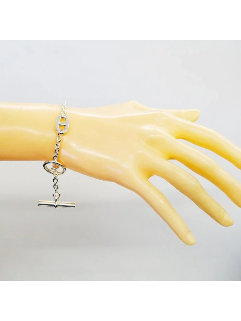 Hermes Chaine D'ancre Farandole 925 Sterling Silver Bracelet